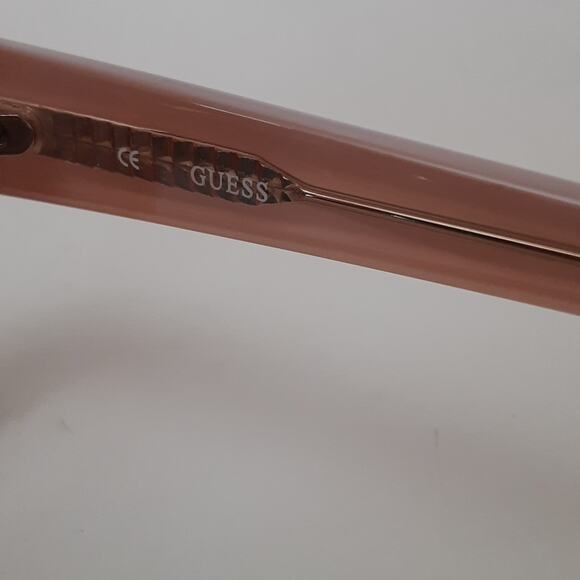 Guess Y2K Rhinestone Rose Sunglasses UV Protection Pink Brown Cat Eye GU7139 - Picture 9 of 9